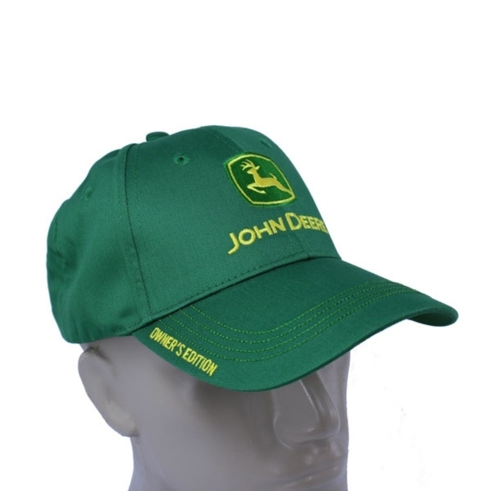 John Deere Owners Edition Green Hat Cap with Yellow Green Deer Logo Strap Buckle